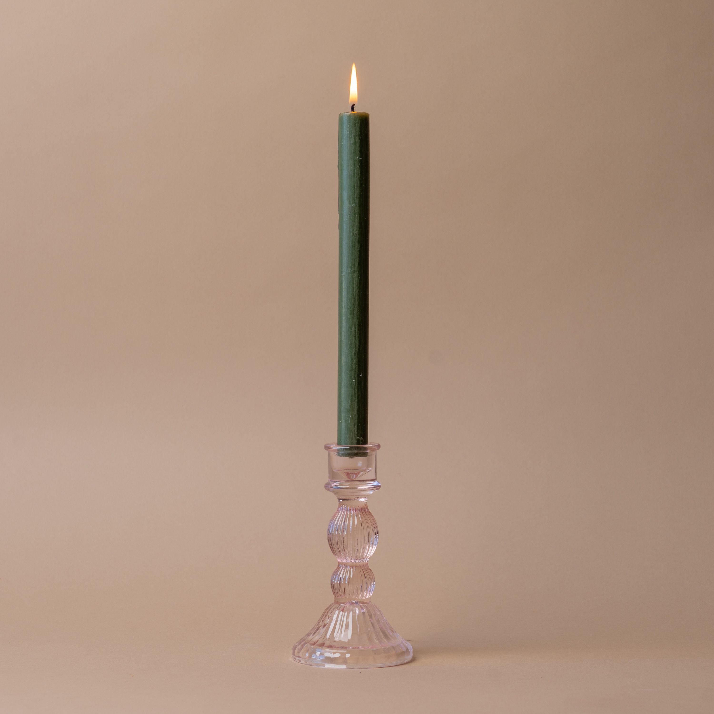 Reeded Glass Candle Holder – view 2