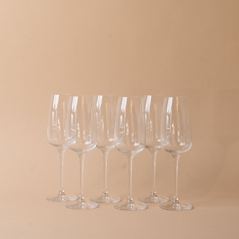 Crystalite Flute Glass Set wine glass Inter Continental Mercantile