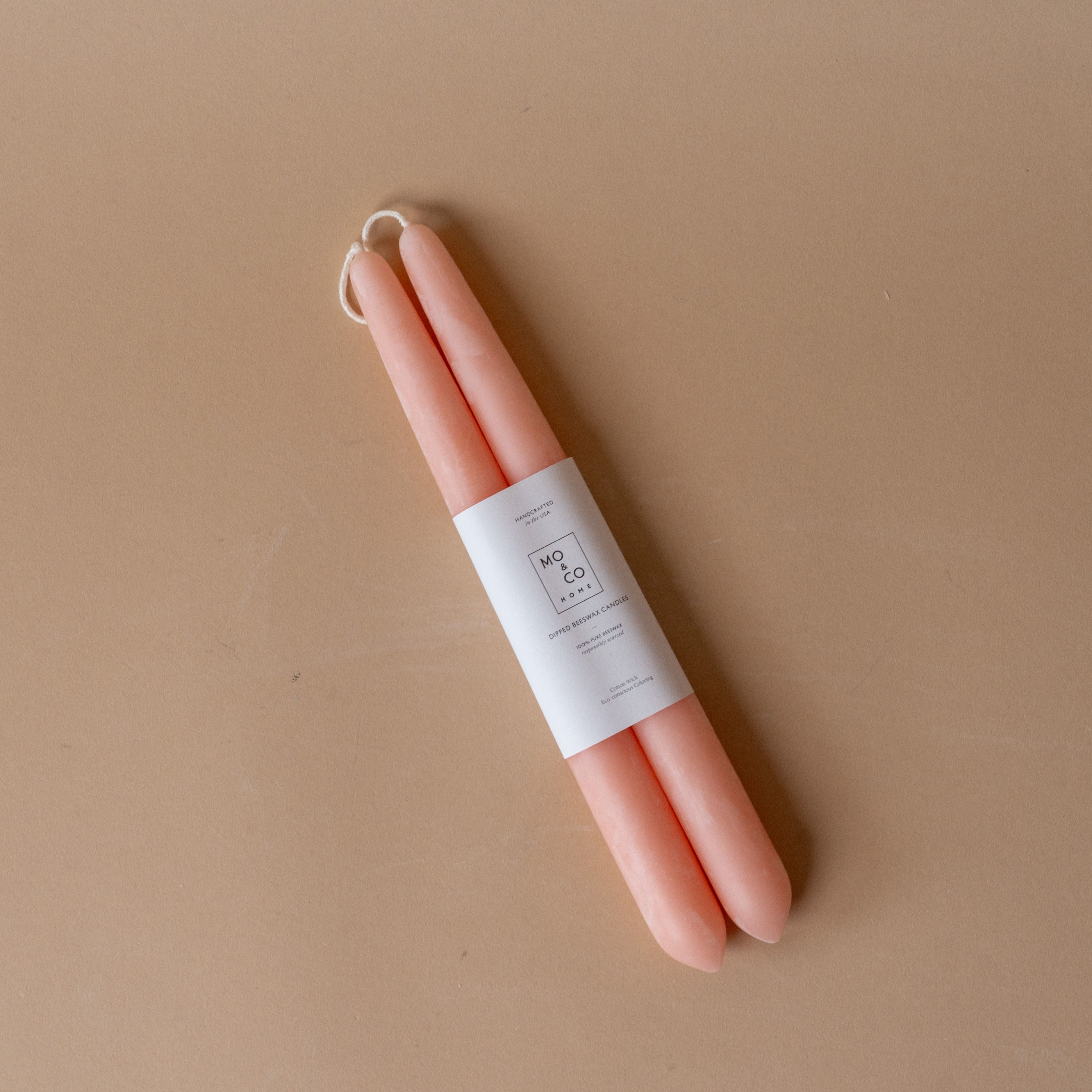 Classic Beeswax Taper Candles, Petal