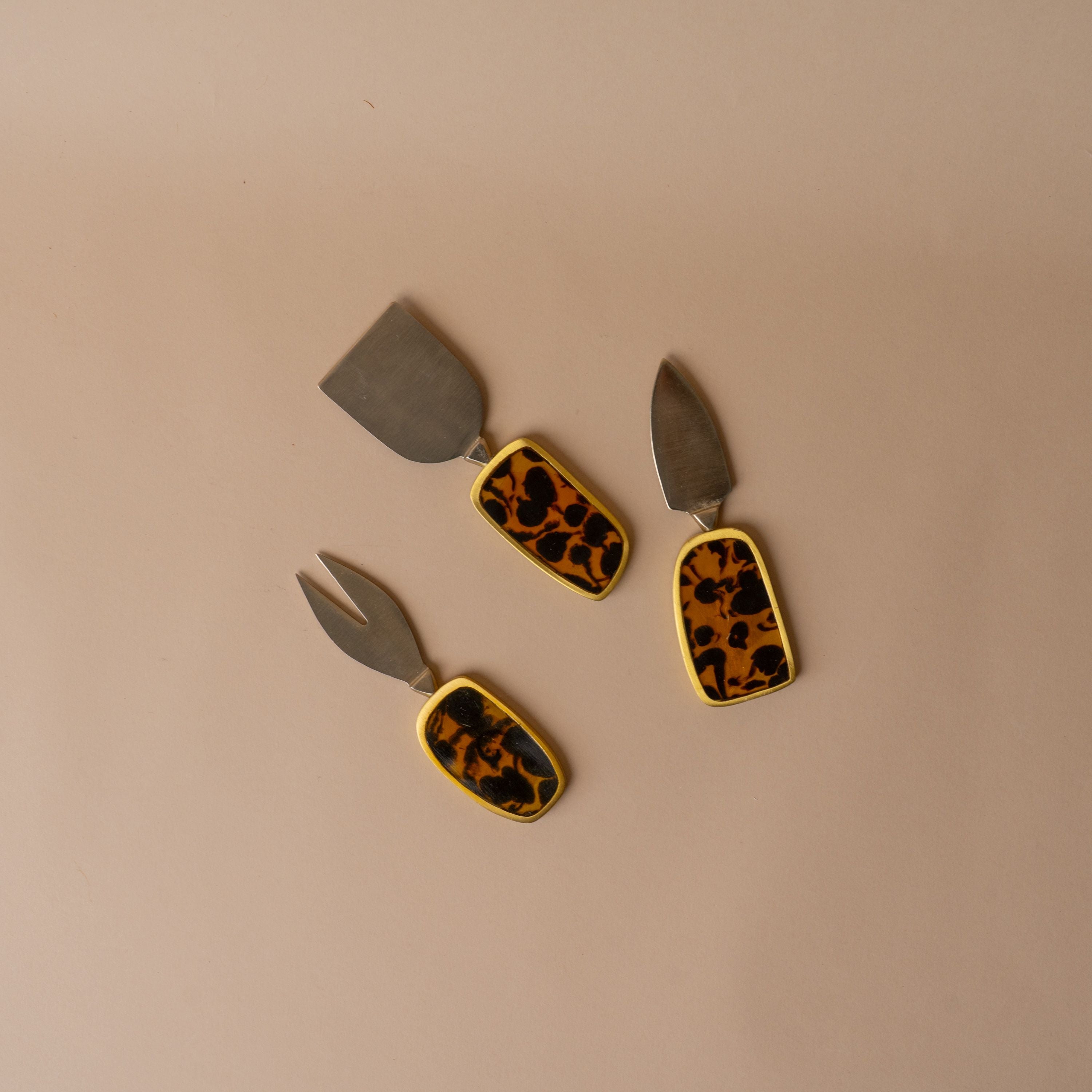 Tortoiseshell Cheese Knife Set