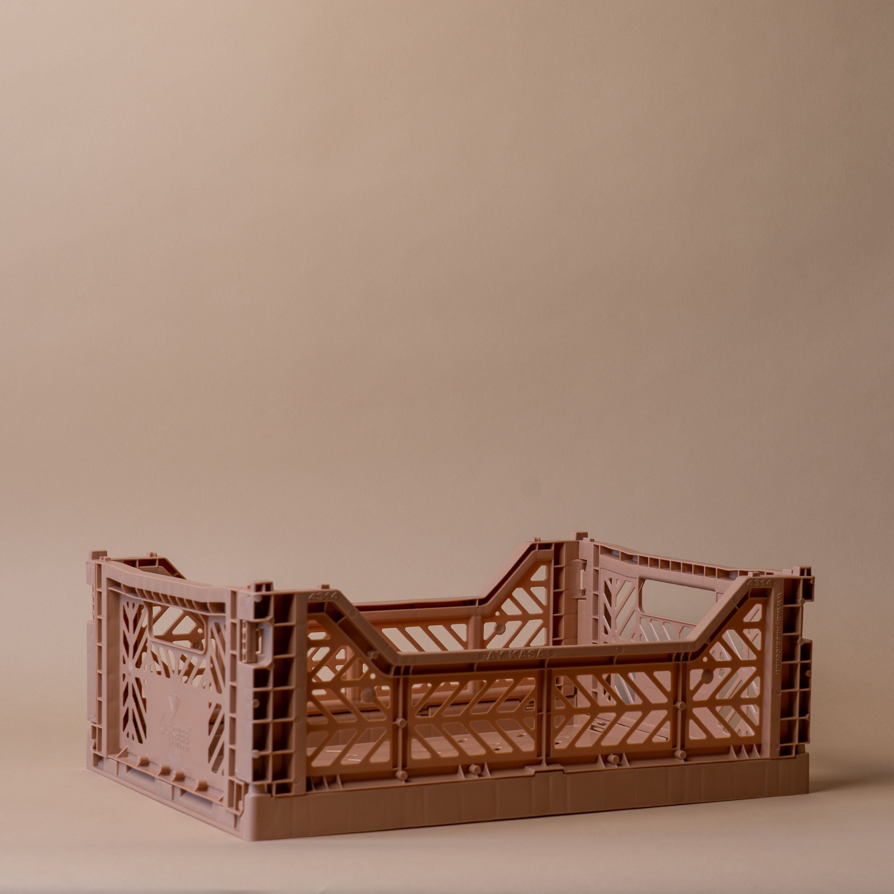 Latte Folding Crate, Medium