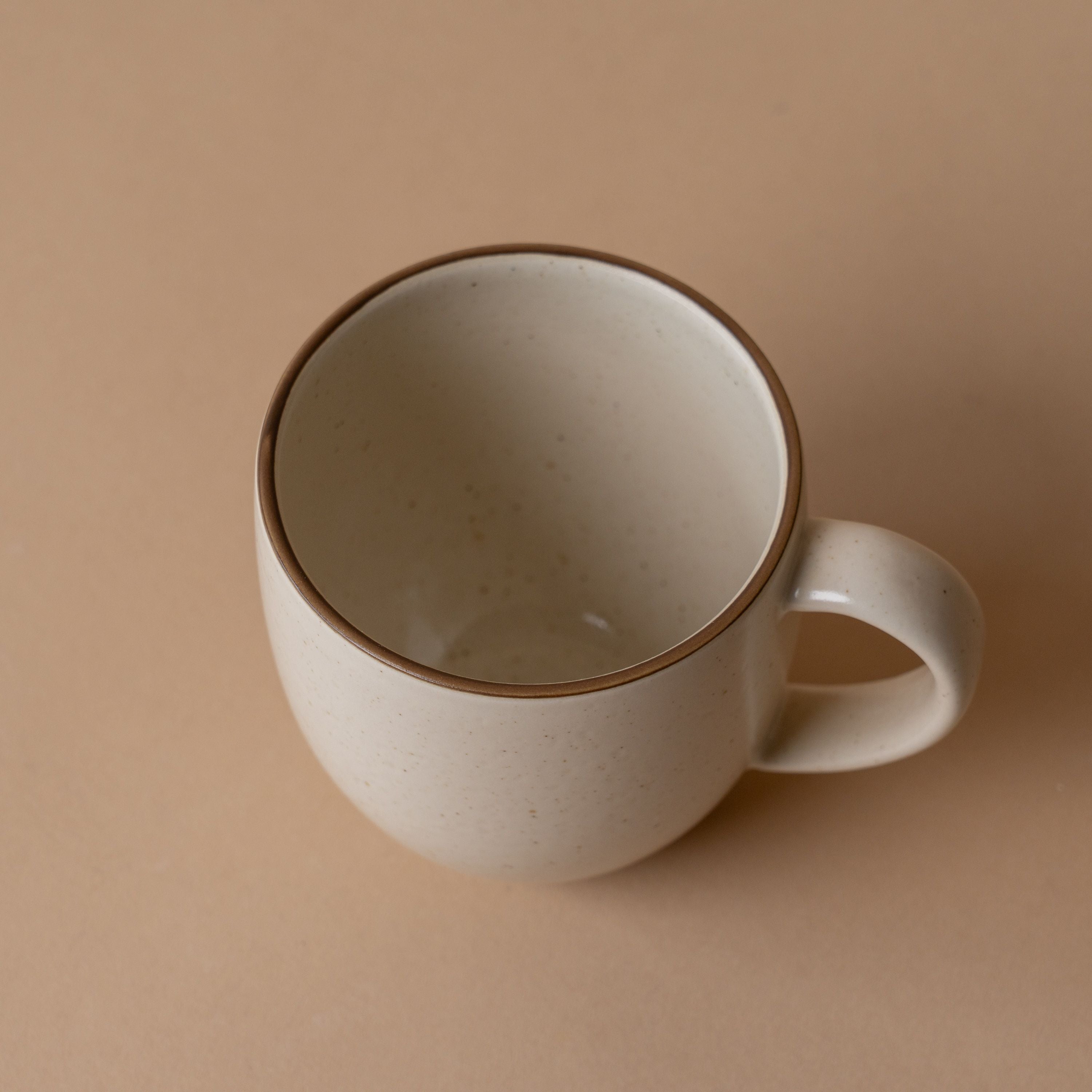 PRE-ORDER Ceramic Vanilla Mug with Espresso Detail – view 2