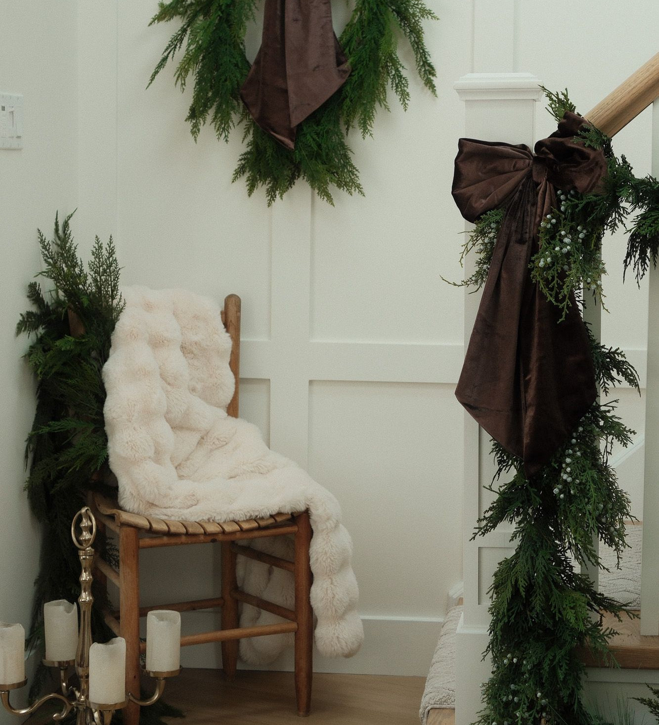 Brown Velvet Bow – view 2