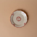Stoneware Scallop Holiday Plate