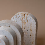 Arch Travertine Bookend Set bookends Marigold Market (Faire)