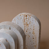 Arch Travertine Bookend Set bookends Marigold Market (Faire)