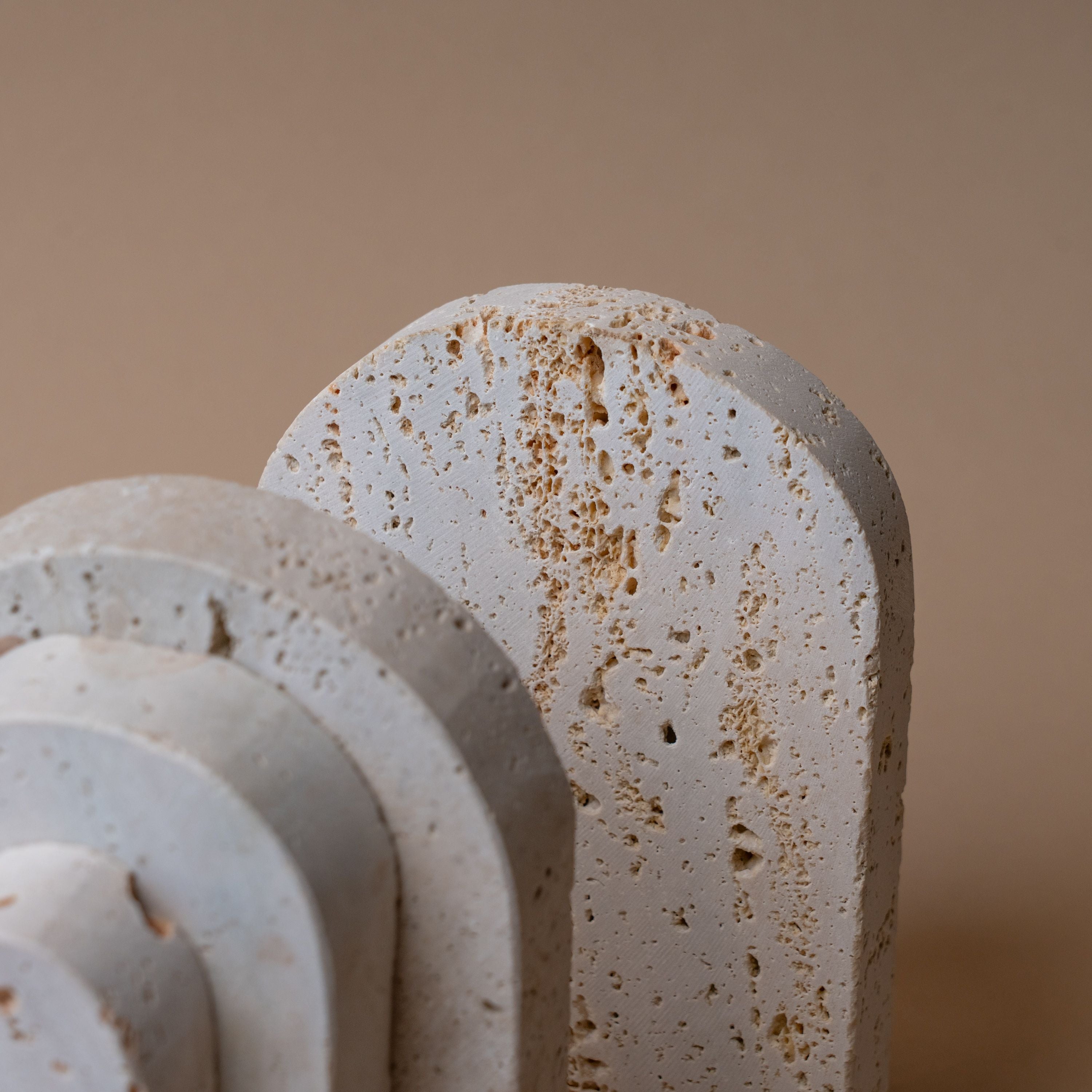 Arch Travertine Bookend Set bookends Marigold Market (Faire)