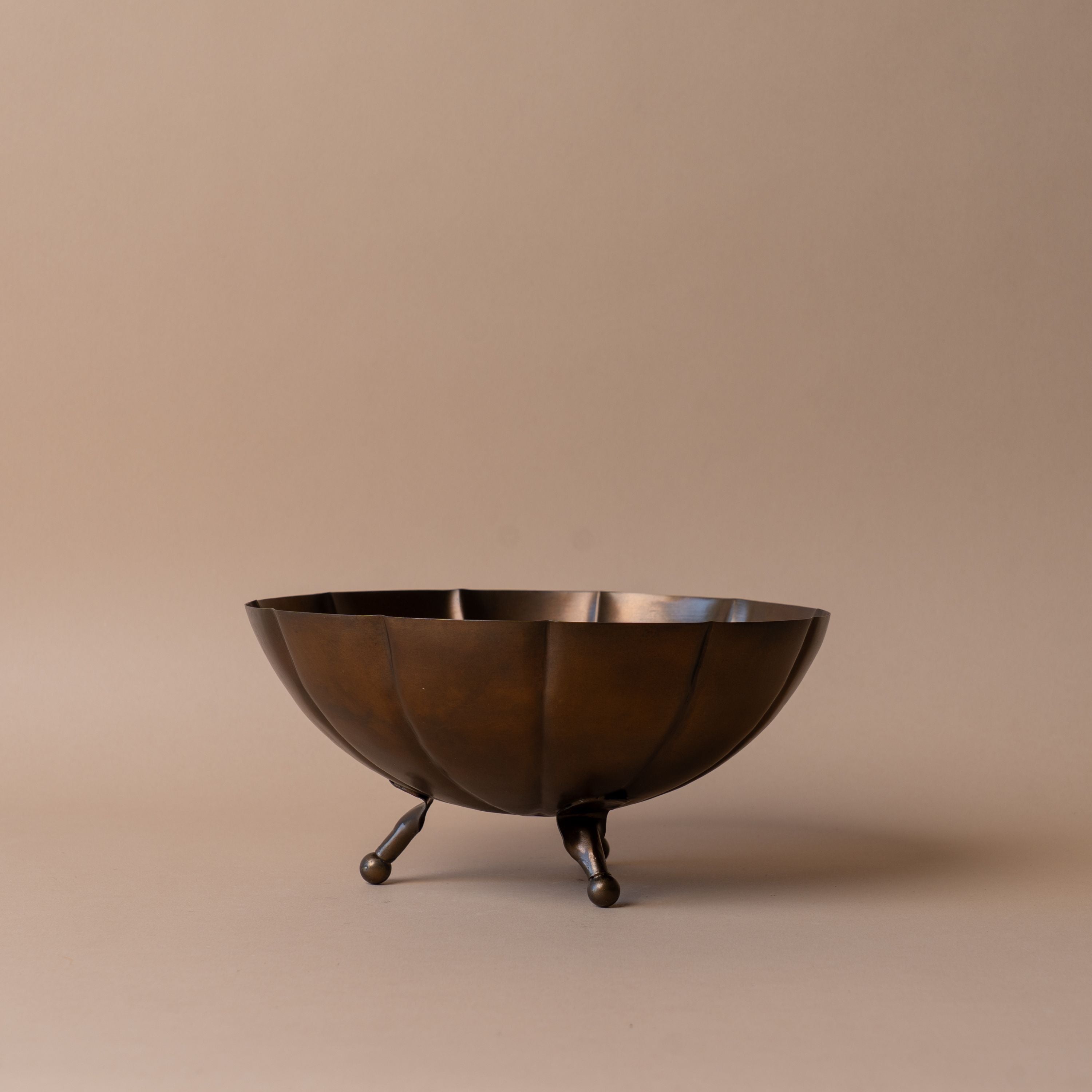 Brass Scallop Footed Bowl bowl Luxe B Co (Faire) Large