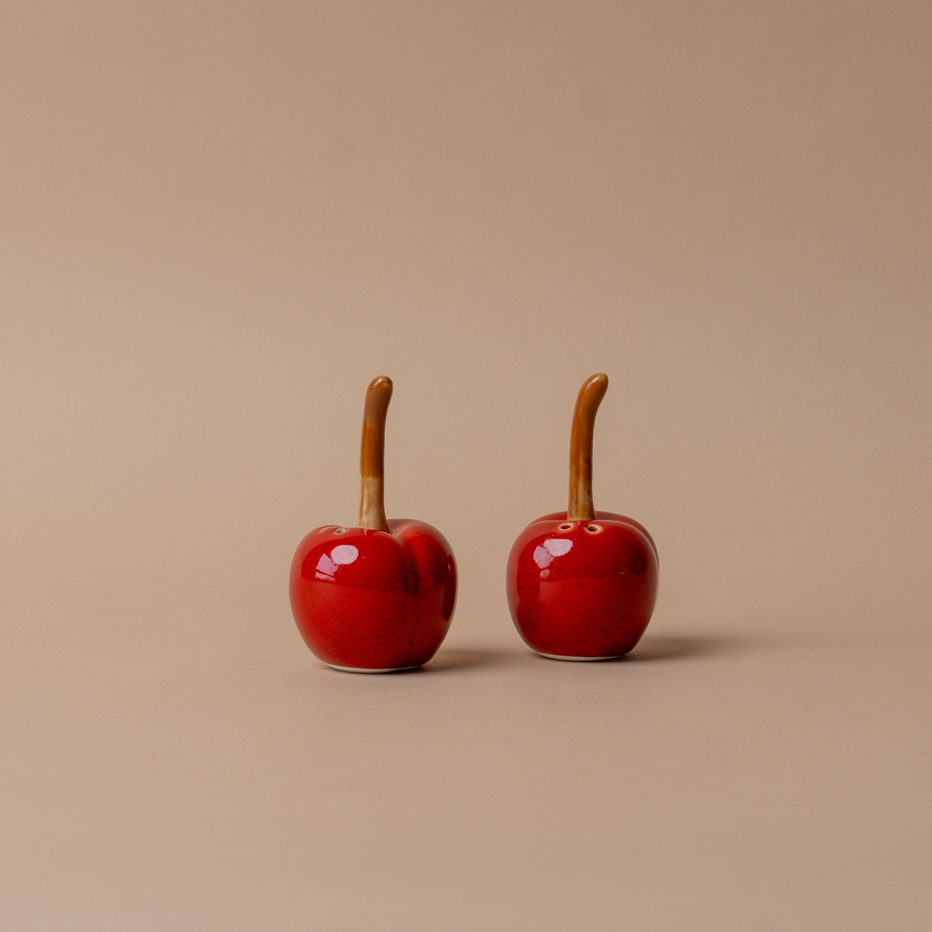 Cherry Salt & Pepper Shaker Set salt and pepper shakers Creative Co-op (DYA)