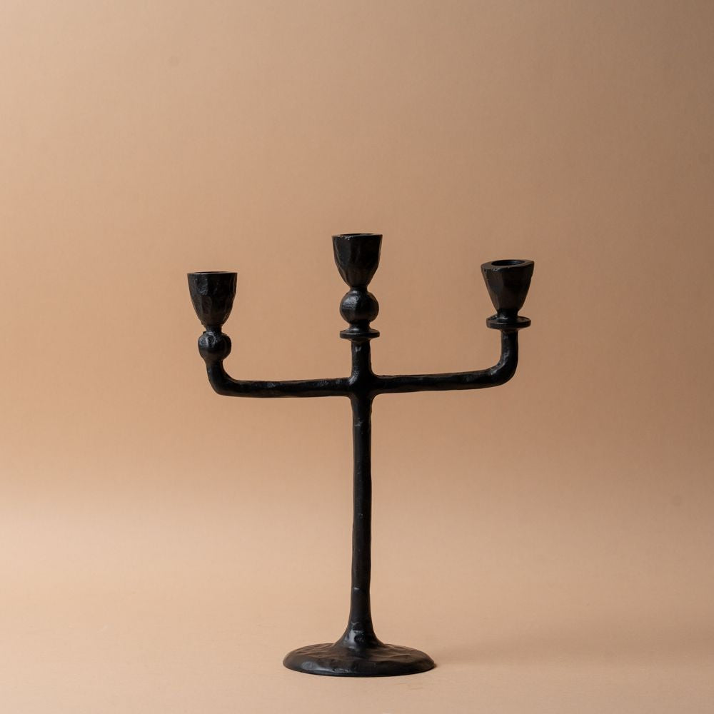 Hand Forged Candelabra Style Taper Holder candle holder Abbott Collection