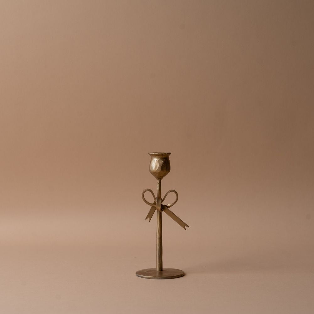 Forged Iron Bow Candle Holder candle holder Creative Co-op (DYA) Small