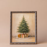 "Glowing Holiday Tree" Framed Vintage Inspired Art Print