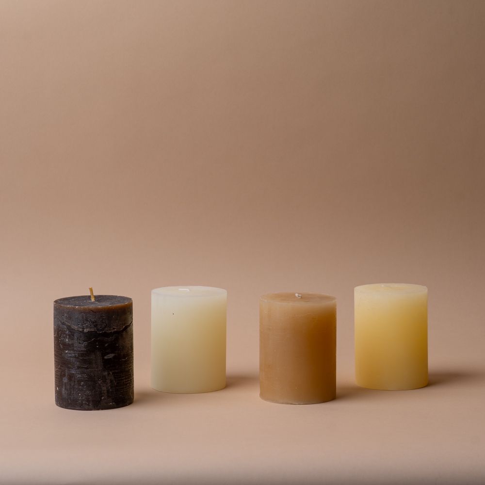 Rustic Pillar Candles candle 
