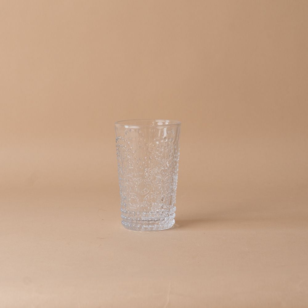 Lace Pressed Highball Glass glass tumbler Abbott Collection
