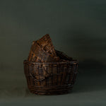 Vintage Dark Rattan Basket - Rug & Weave