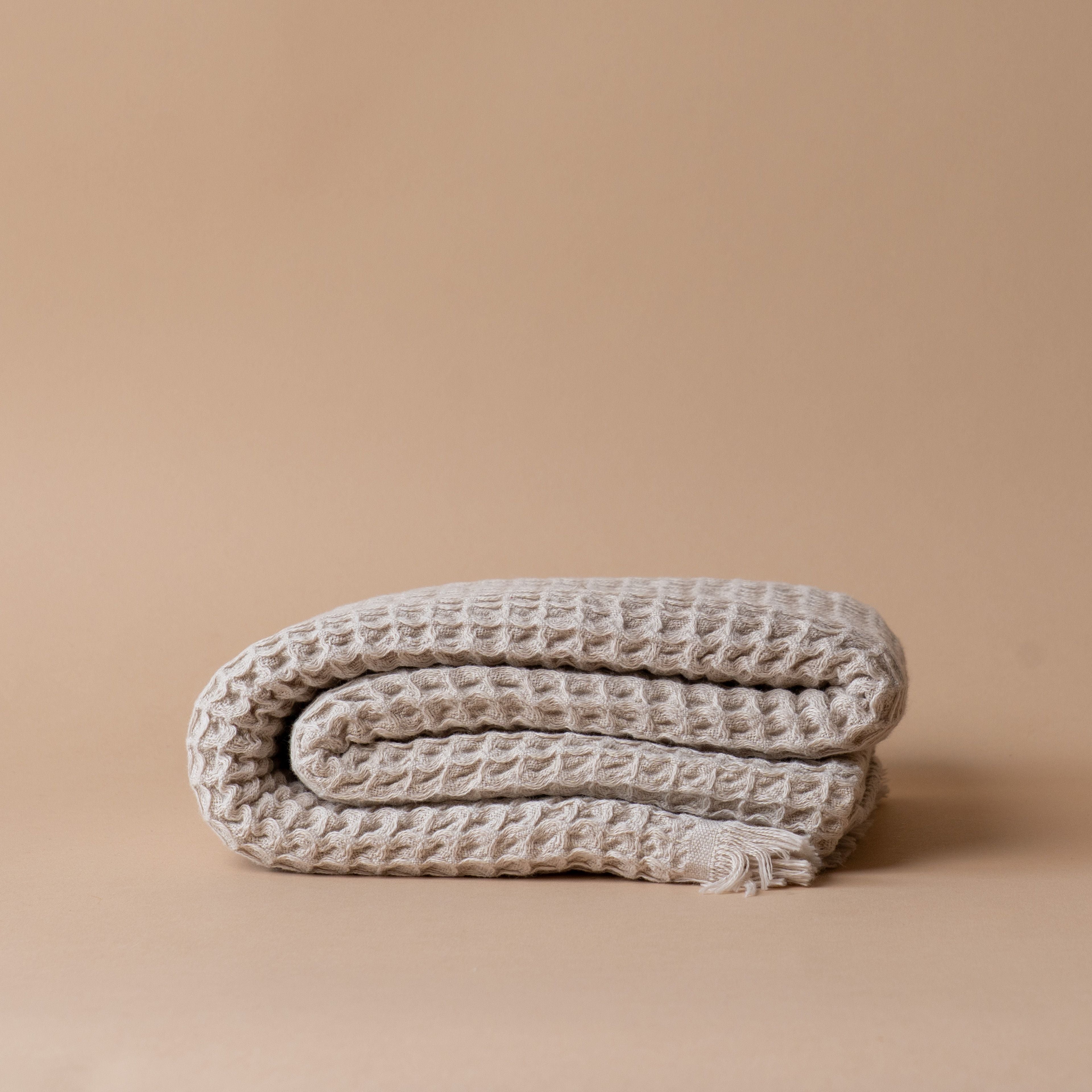 French Waffle Bath Towel, Latte