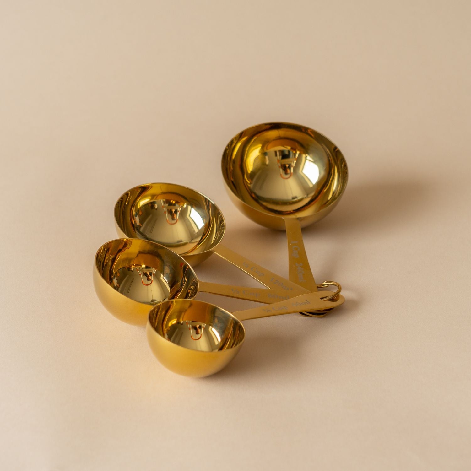 Gold Finish Measuring Cup Set measuring cups DANICA (Faire)