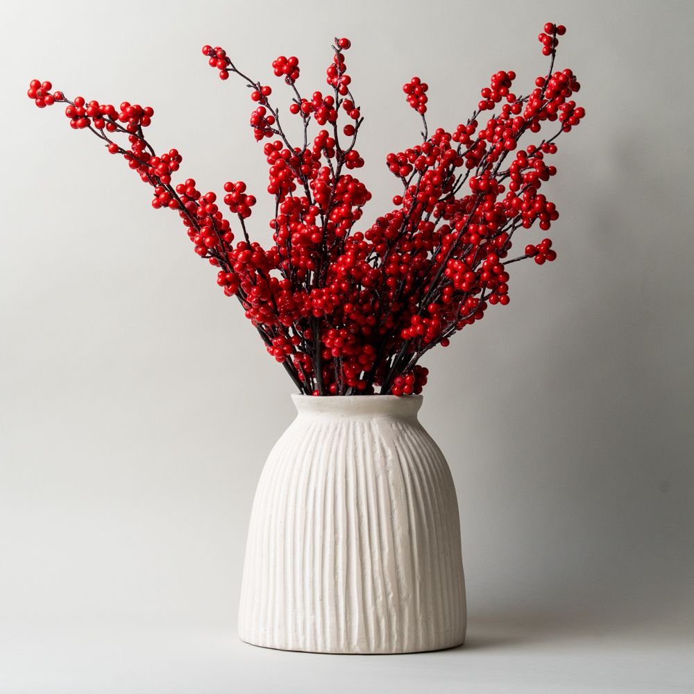 Faux Red Berry Spray CHRISTMAS 2025 Tri W Imports