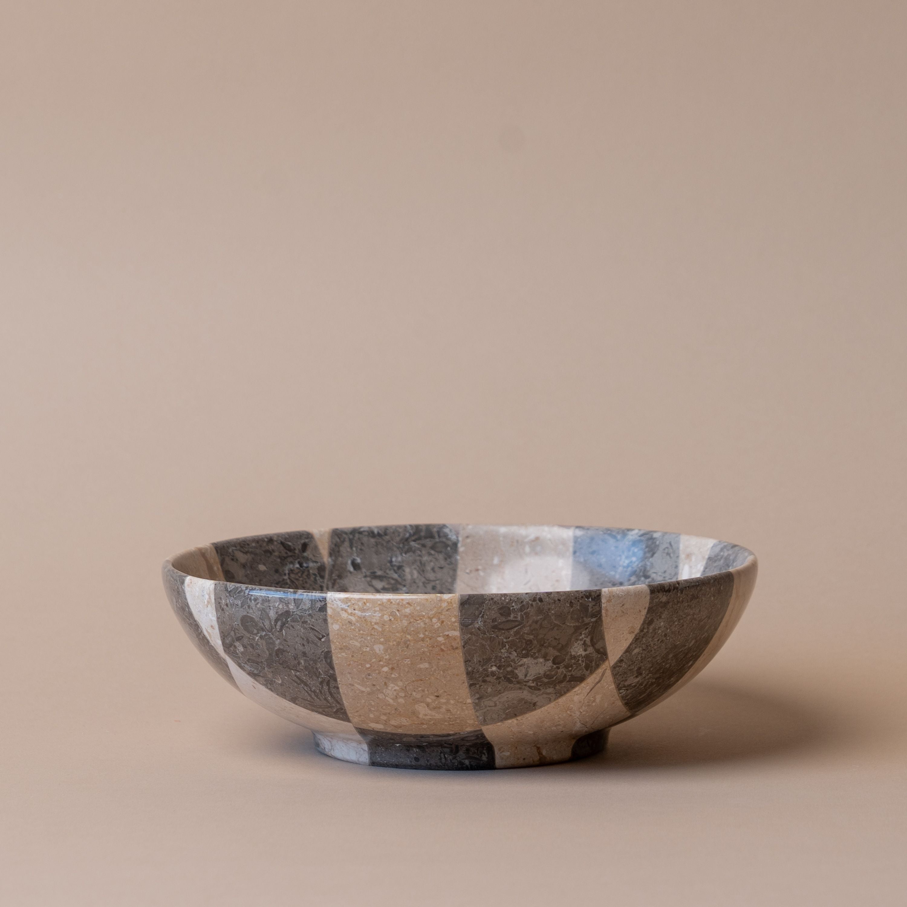 Travertine Check Bowl bowl Marigold Market (Faire)