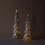 Silberner Quecksilberglas-Kiefernzapfen-Ornament