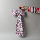 Burgundy Toile Bow