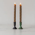 Forged Iron Candlestick Holder - Black