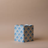 Floral Block Print Tissue Box tissue holder Paper Mirchi (Faire) Blue Floral