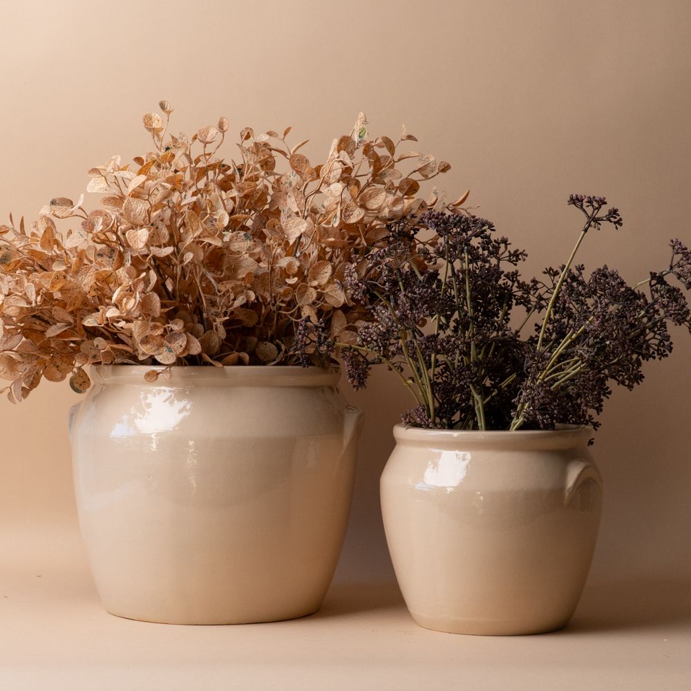 Large Glazed Confit Crock vase Luxe B Co (Faire)