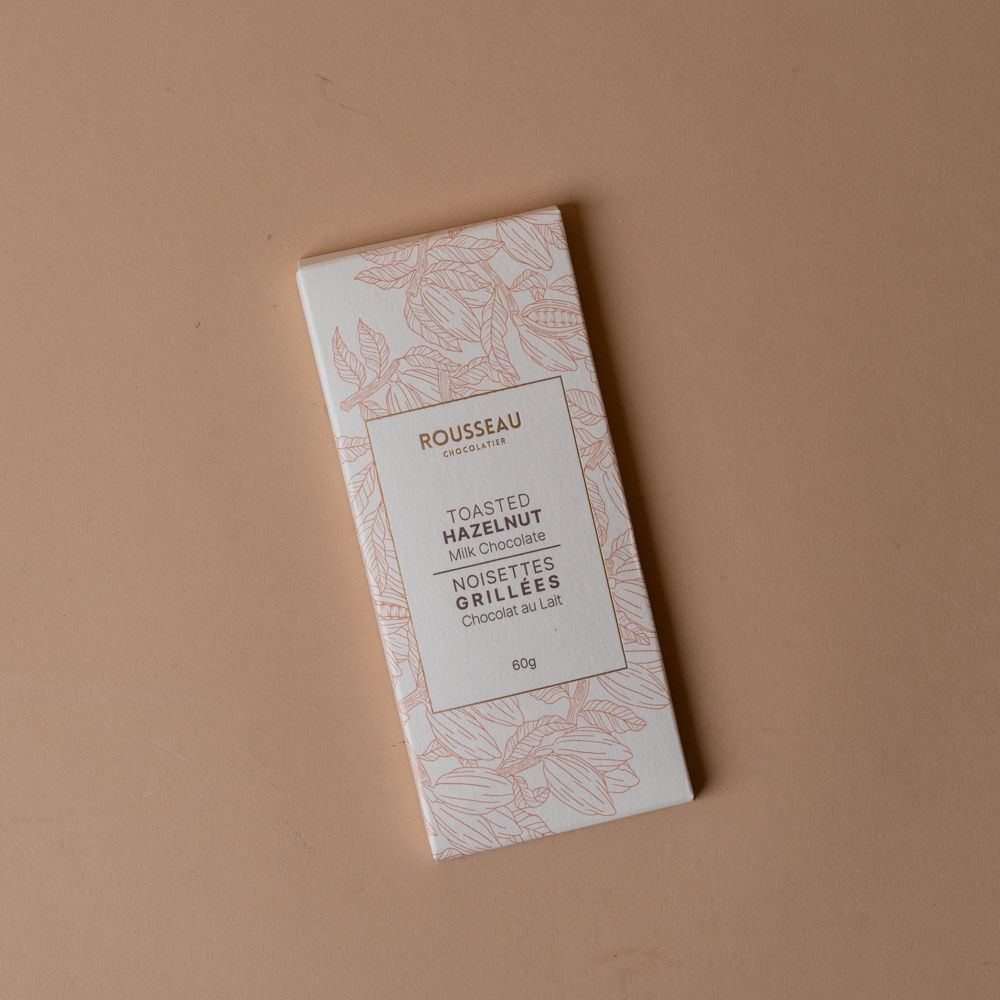 Assorted Chocolate Bars by Rousseau Chocolatier chocolate Rousseau Chocolatier (Faire) Toasted Hazelnut Milk Chocolate