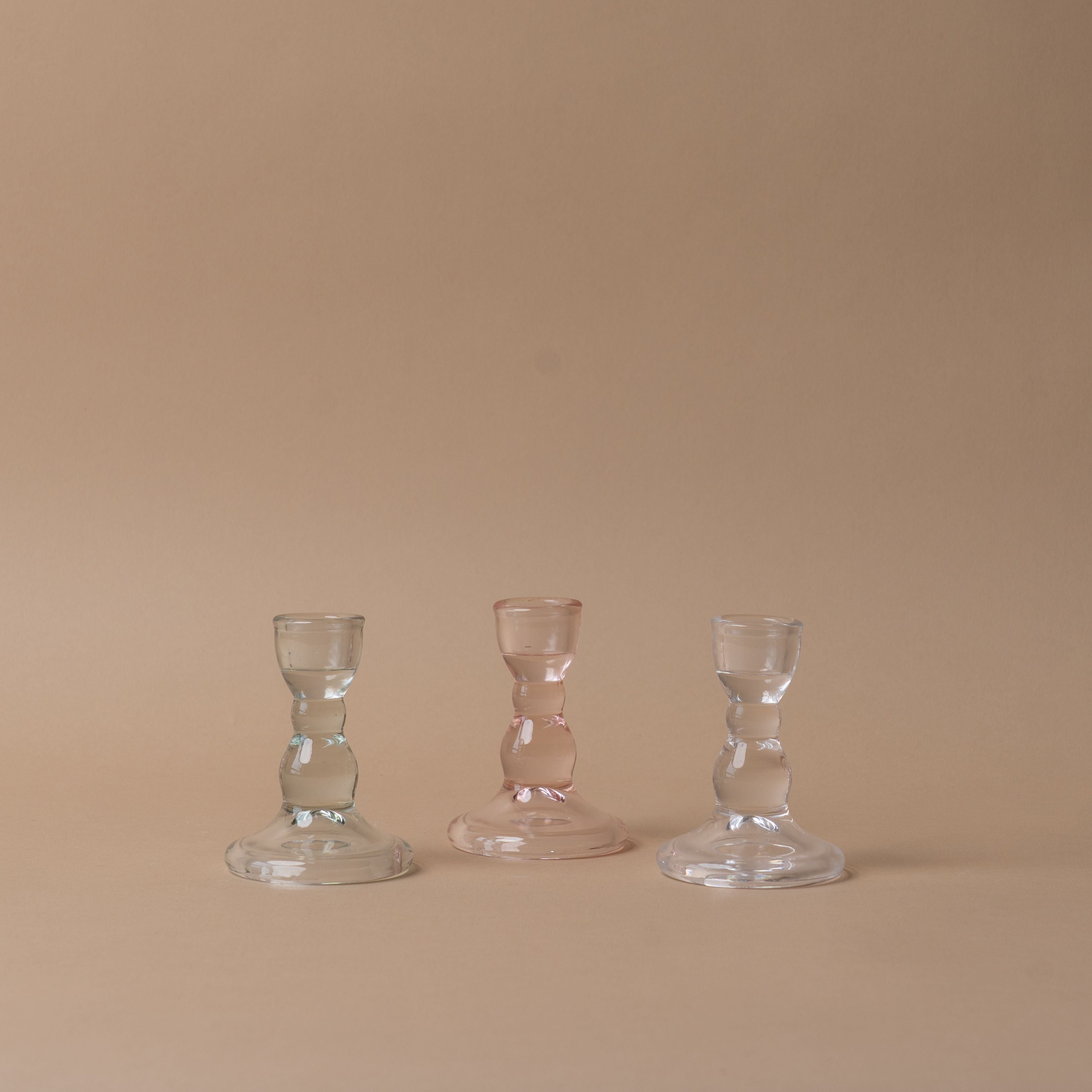Moulded Glass Candle Holder