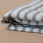 Cotton Stripe Throw Blanket with Fringe blanket Indaba Slate Stripe