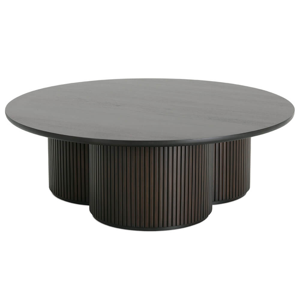 Kindred Fossil Coffee Table - Round Top, Godiva Finish