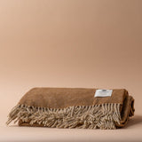 Toffee Reversible Wool Blanket