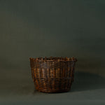 Vintage Dark Rattan Basket - Rug & Weave