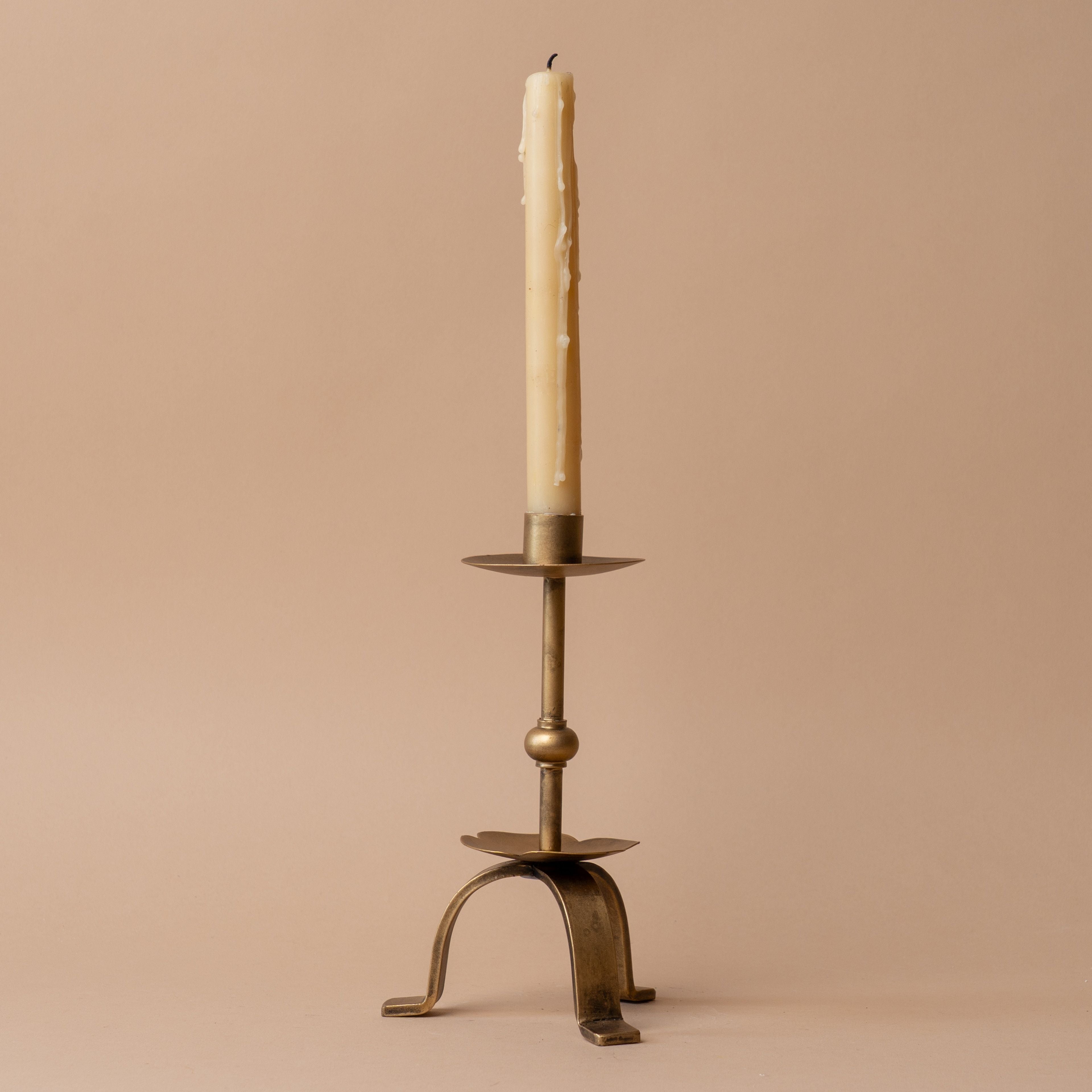 Brushed Gold Finish Tripod Candle Holder candle holder Luxe B Co (Faire)