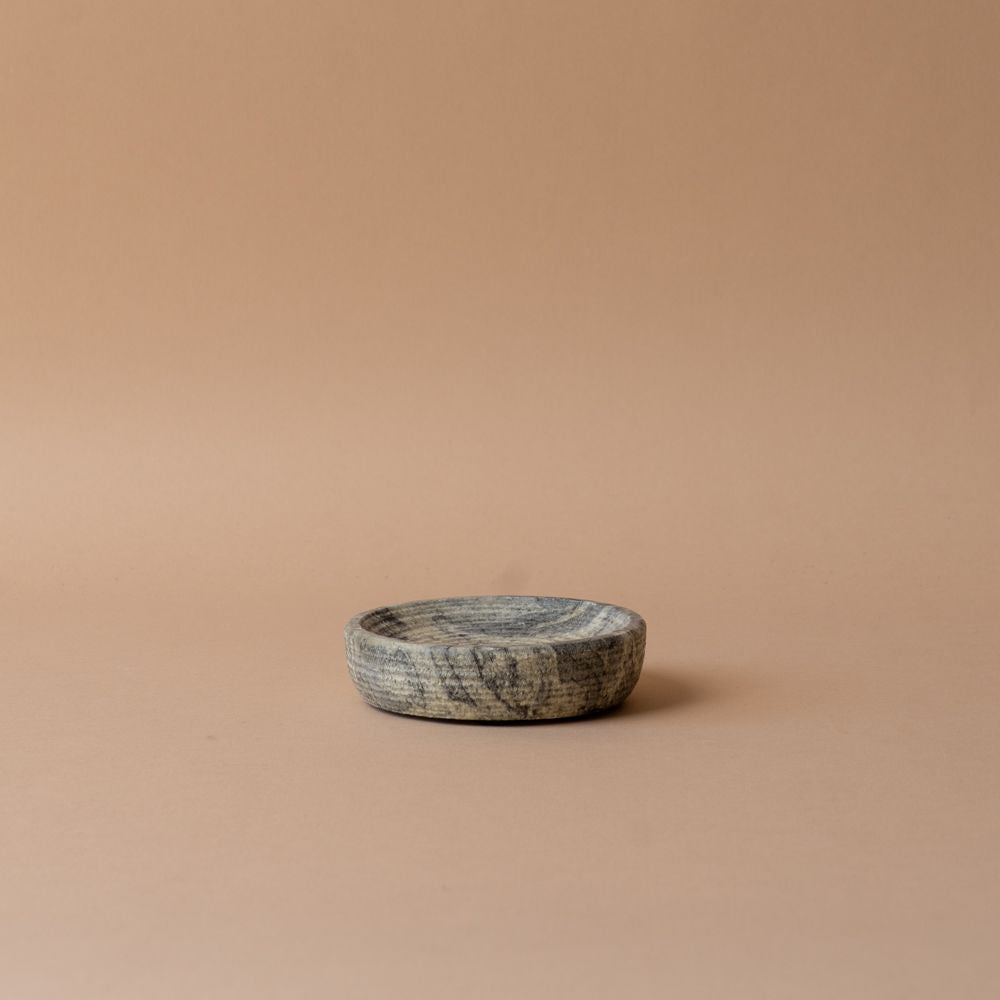 Marble Soap & Brush Holder dish Luxe B Co (Faire)