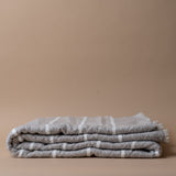 Striped Throw Blanket with Frayed Fringe blanket Brunelli (ShopZio)