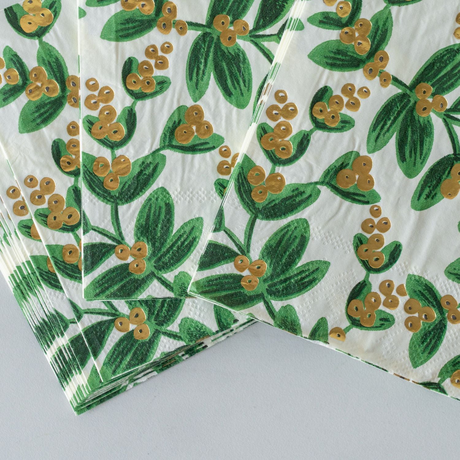 Mistletoe Cocktail Napkins Set paper napkins Rifle Paper Co. (Faire)