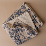 Toile Pattern Kantha Throw Blanket