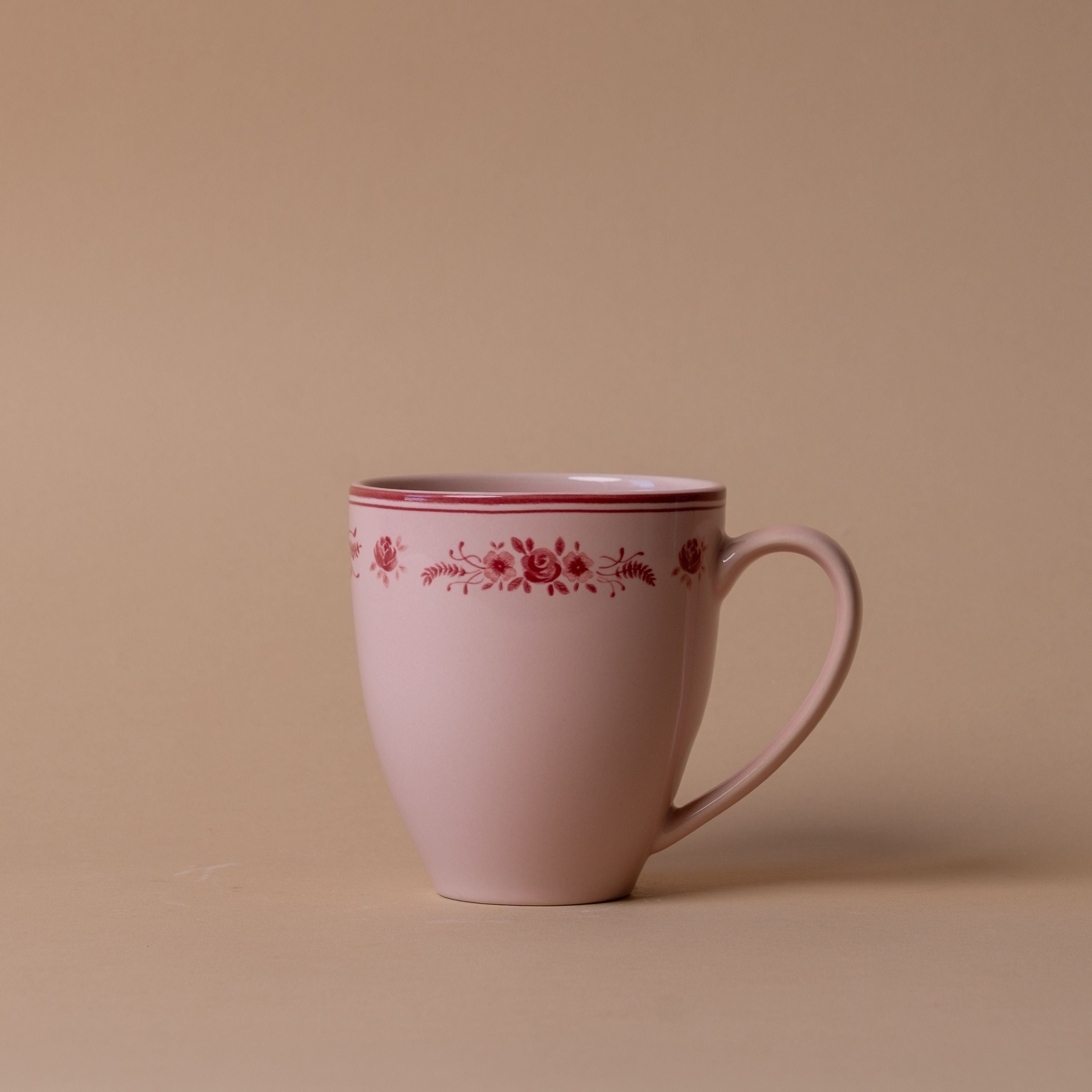 Red & Pink Floral Mug
