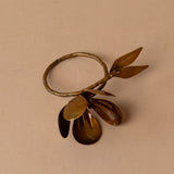 Brass Floral Napkin Ring