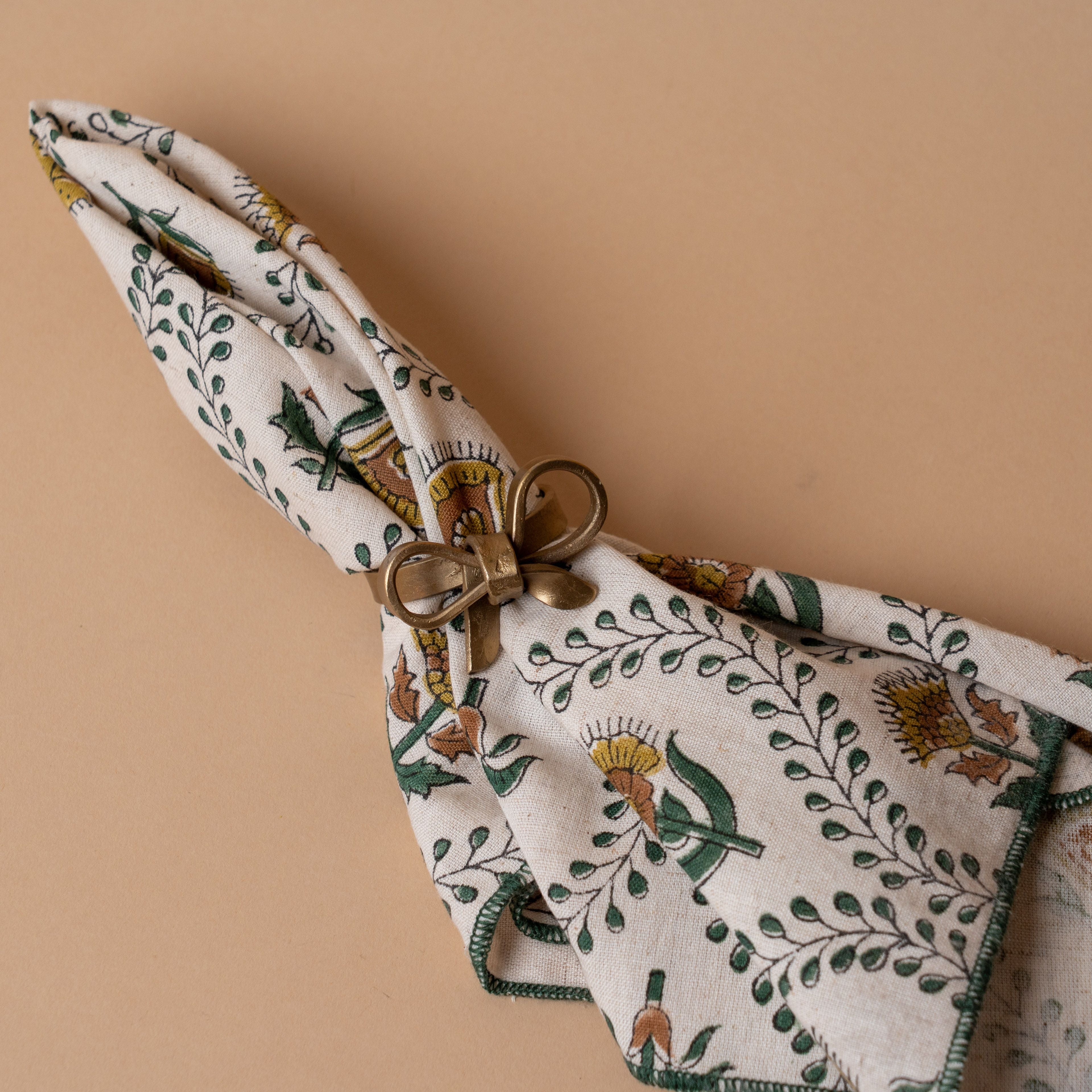 Brass Finish Bow Napkin Ring – view 2