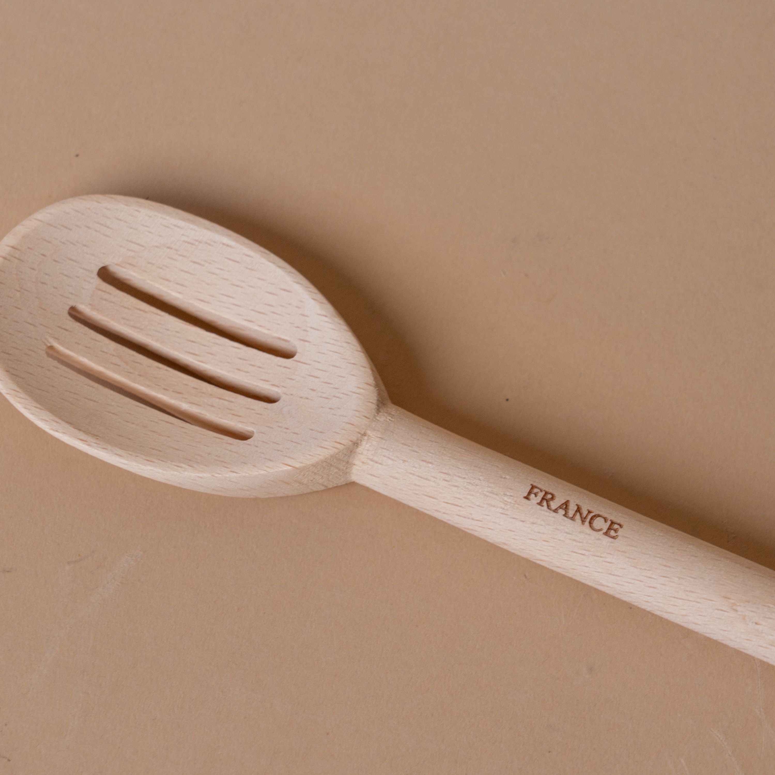 Beechwood Slotted Cooking Spoon – view 2