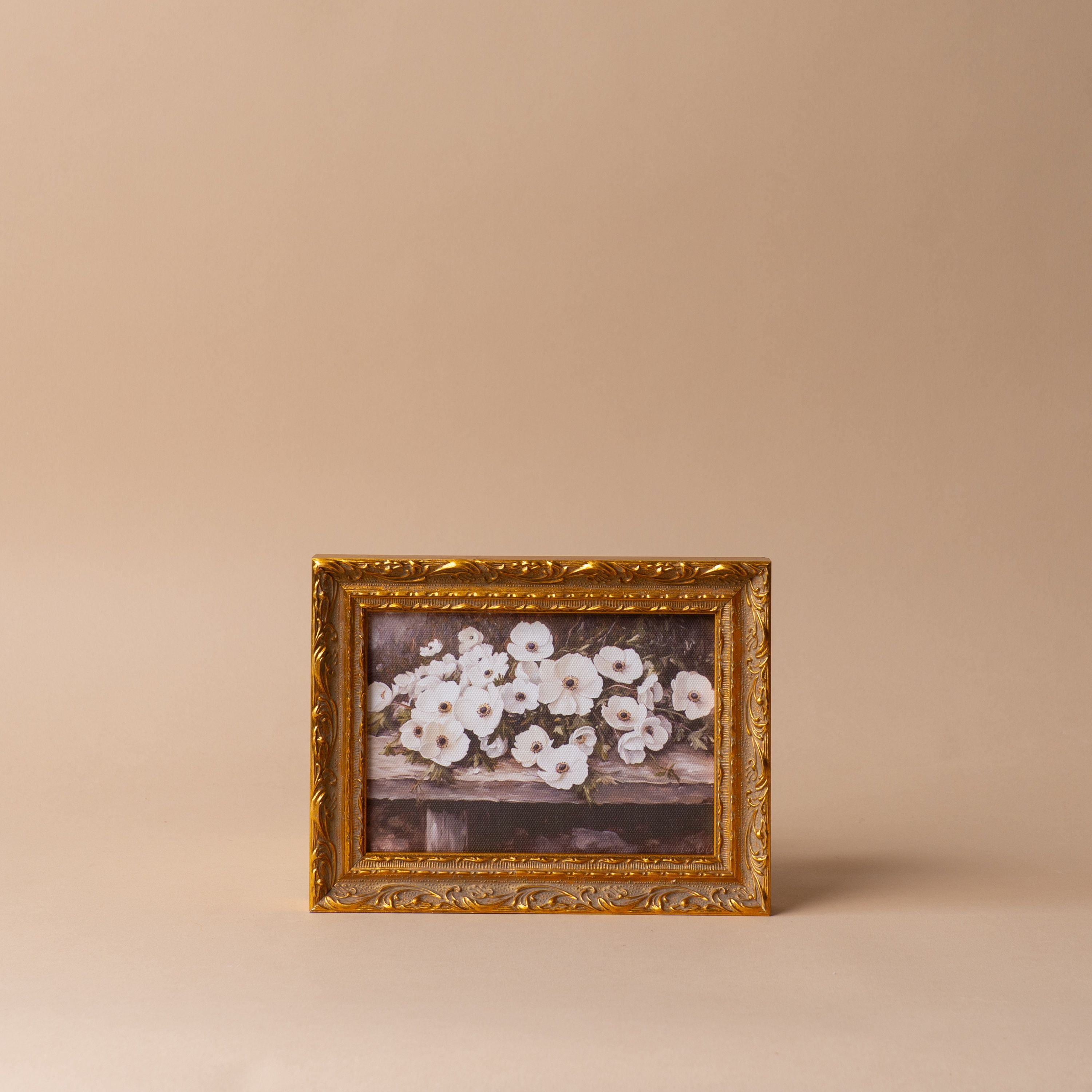 "Flower Stems" Framed Vintage Inspired Art Print ARTWORK - print Luxe B Co (Faire) Gold Frame