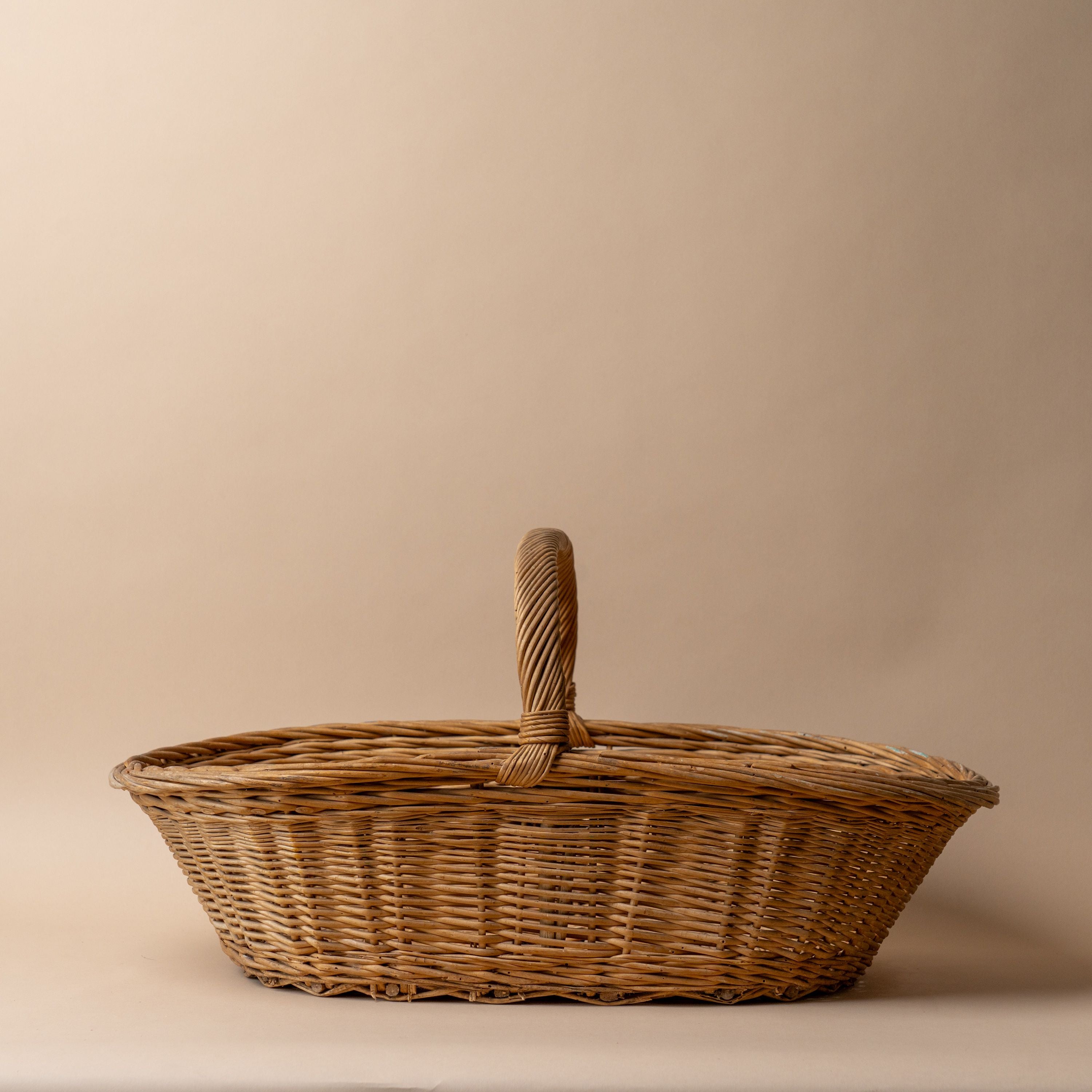 Large Antique French Basket VINTAGE - basket Hauer Market