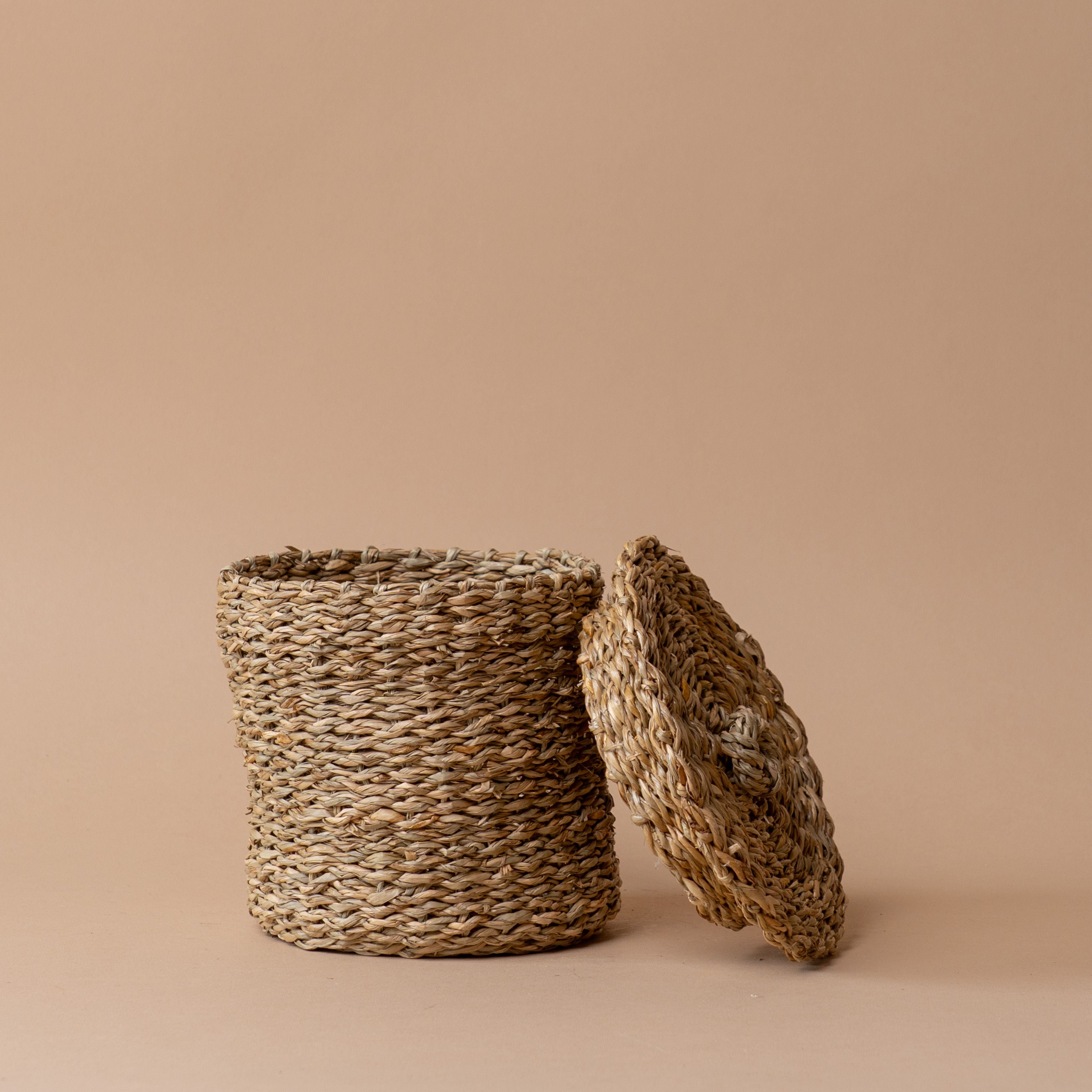 Woven Seagrass Canister canister Luxe B Co (Faire) Large