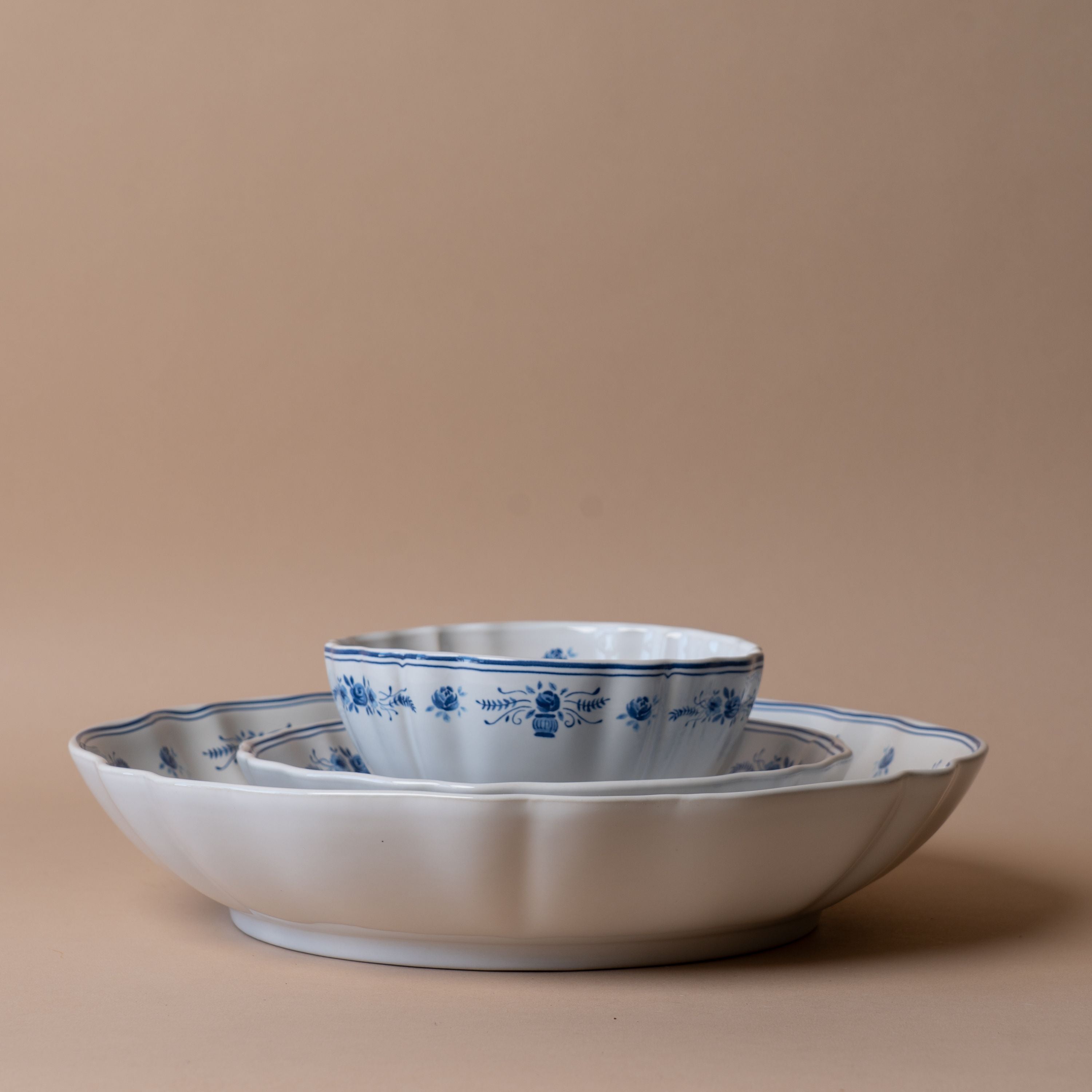 Blue & White Floral Bowl Collection dinnerware David Shaw