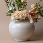 Antiqued Ivory Glazed Pot vase Luxe B Co (Faire)
