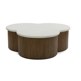 Kindred Fossil Coffee Table 4 - a - FURNITURE - Coffee Table - Round Rowe Furniture Seamee Finish