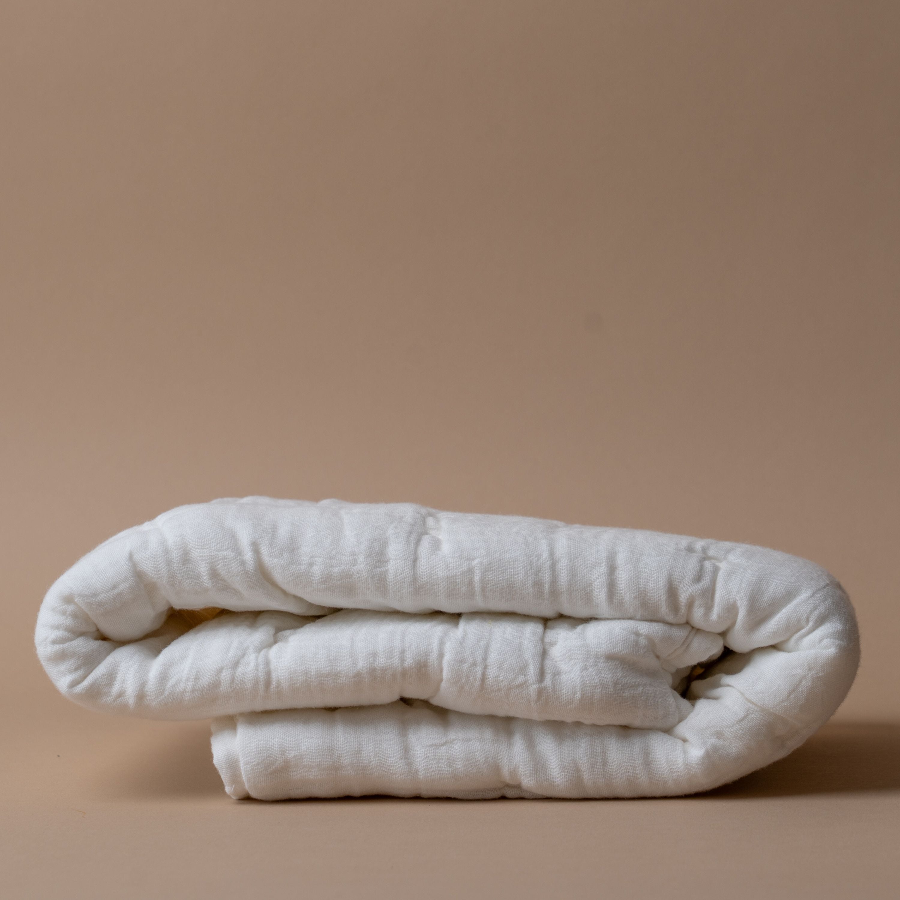 White Quilted Muslin Sham